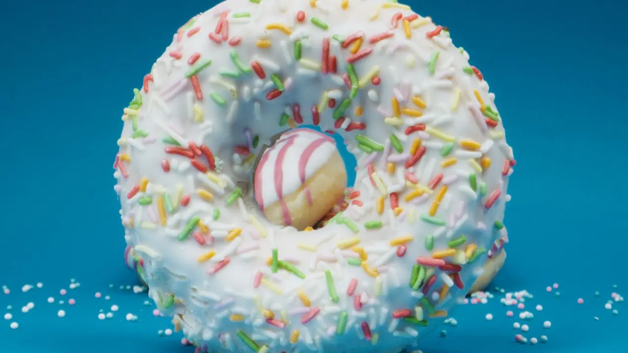 Pink glazed donuts